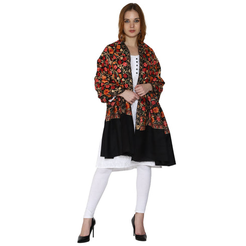 Women's Aari Embroidery Wool Shawl